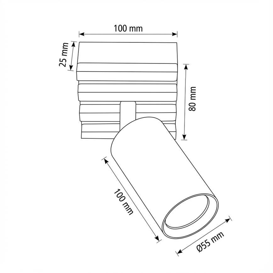 Brilagi - suunatav laevalgusti SELE WOOD 1xGU10/30W/230V valge/puit