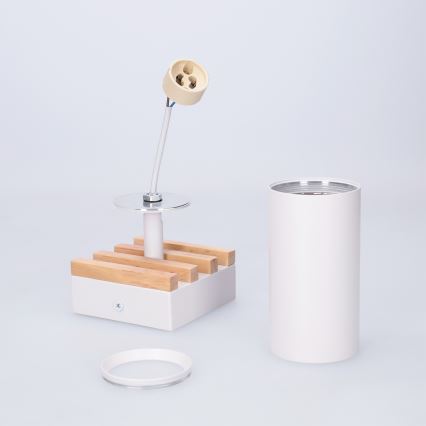 Brilagi - suunatav laevalgusti SELE WOOD ACOUSTIC 1xGU10/30W/230V valge/puit