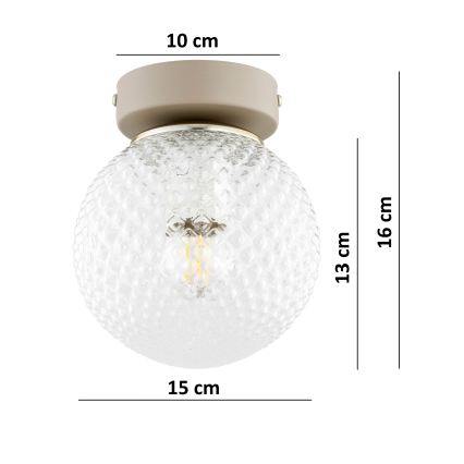 BRILAGI - Suunatav laevalgusti STELLA 1xE27/60W/230V beež/kuldne