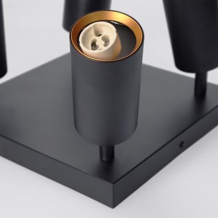 Brilagi - suunatav punktvalgusti SELE SQUARE 4xGU10/30W/230V must/kuldne