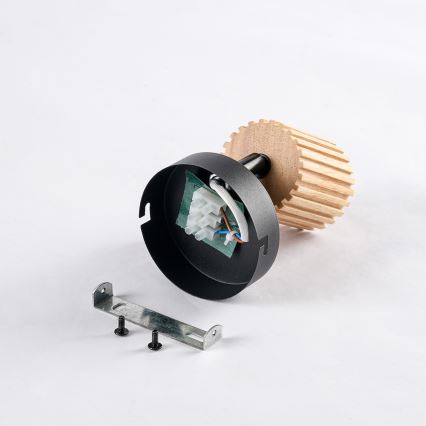 Brilagi - Suunatav seinavalgusti MODERN WOOD 1xGU10/8W/230V kummipuit/must