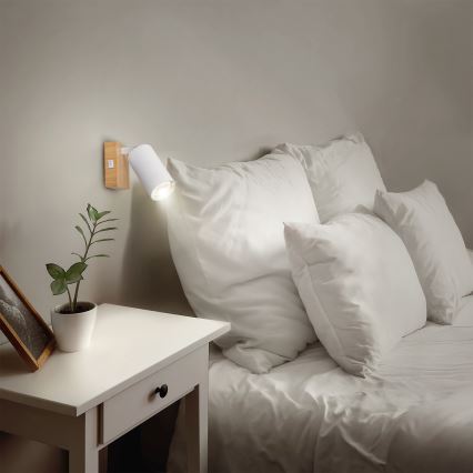 Brilagi - suunatav seinavalgusti SELE 1xGU10/30W/230V valge/tamme dekor