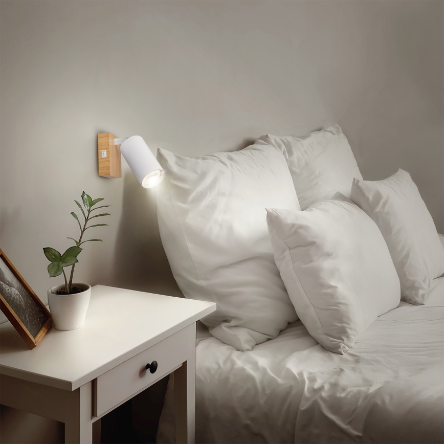 Brilagi - suunatav seinavalgusti SELE 1xGU10/30W/230V valge/tamme dekor