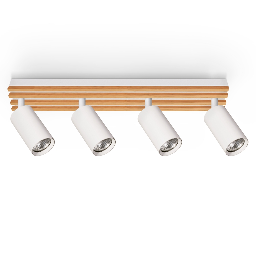 Brilagi - suunav laevalgusti SELE WOOD 4xGU10/30W/230V valge/puit