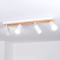 Brilagi - suunav laevalgusti SELE WOOD ACOUSTIC 4xGU10/30W/230V valge/puit
