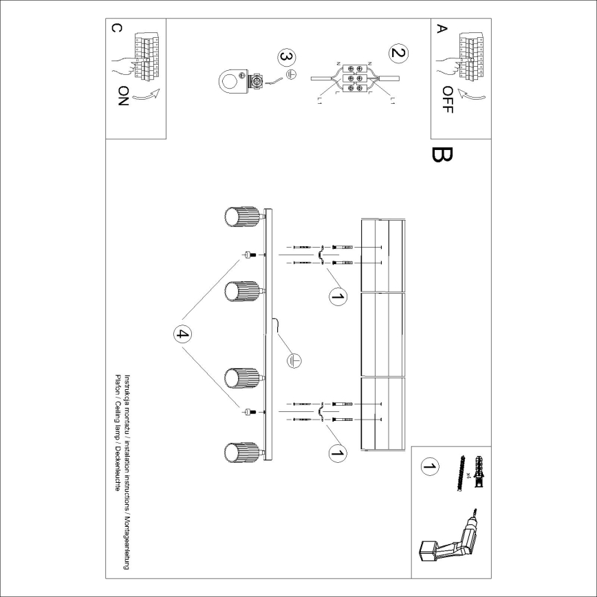 Brilagi - suunav valgusti CRESTO 4xGU10/10W/230V roheline