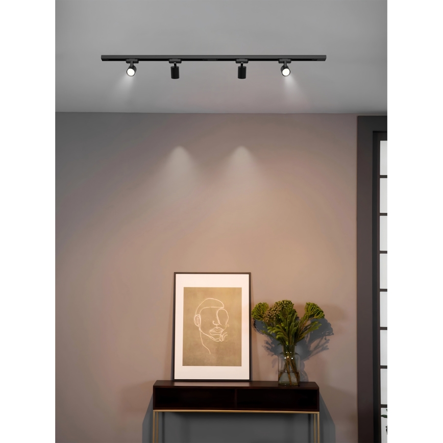 Brilagi - Suunav valgusti liistsüsteemis HUSKY 4xGU10/10W/230V must