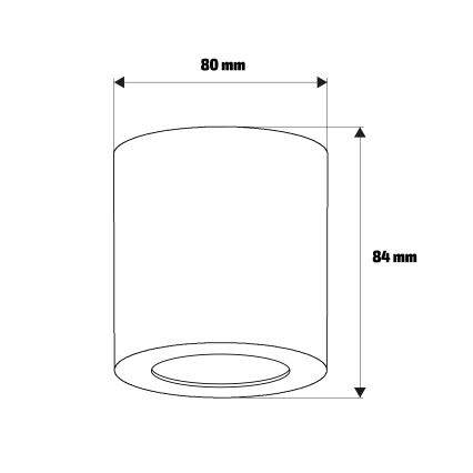 Brilagi - suunav valgusti MIA 1xGU10/30W/230V 84x80 mm hõbedane IP54