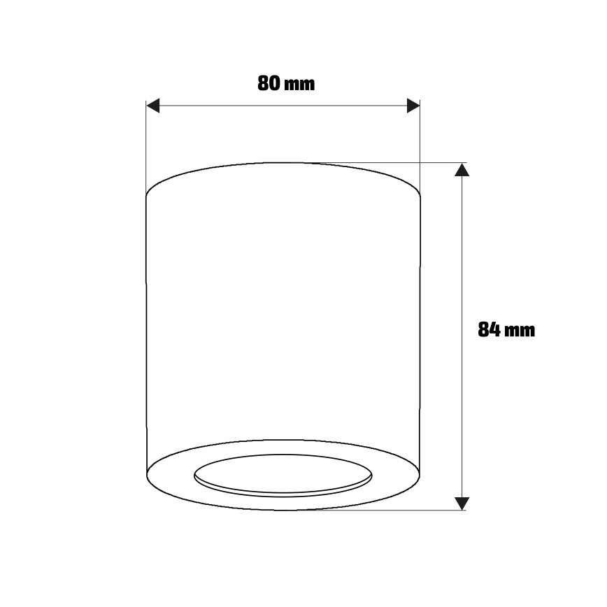 Brilagi - suunav valgusti MIA 1xGU10/30W/230V 84x80 mm hõbedane IP54