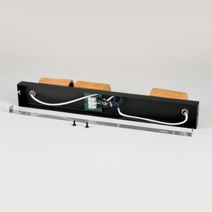 Brilagi - Suunav valgusti MODERN WOOD 3xGU10/8W/230V kautšukipuu/must