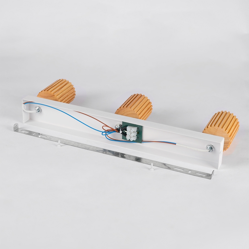 Brilagi - suunav valgusti MODERN WOOD 3xGU10/8W/230V puit/valge