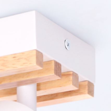 Brilagi - suunav valgusti SELE WOOD ACOUSTIC 3xGU10/30W/230V valge/puit