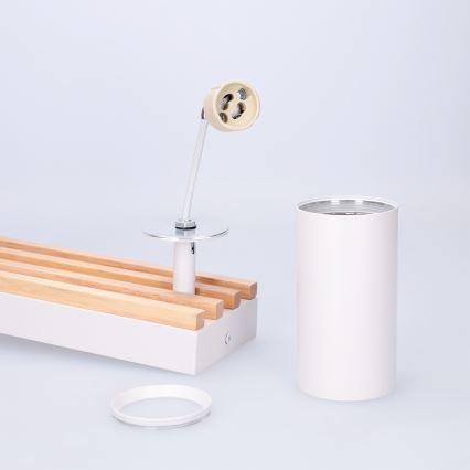 Brilagi - suunav valgusti SELE WOOD ACOUSTIC 3xGU10/30W/230V valge/puit