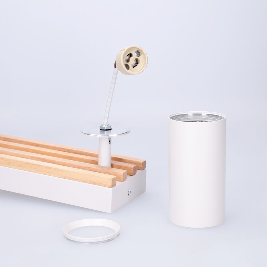 Brilagi - suunav valgusti SELE WOOD ACOUSTIC 3xGU10/30W/230V valge/puit