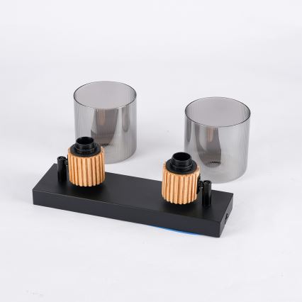 Brilagi - suunavalgusti HYGGE 2xE14/15W/230V must/suitsune