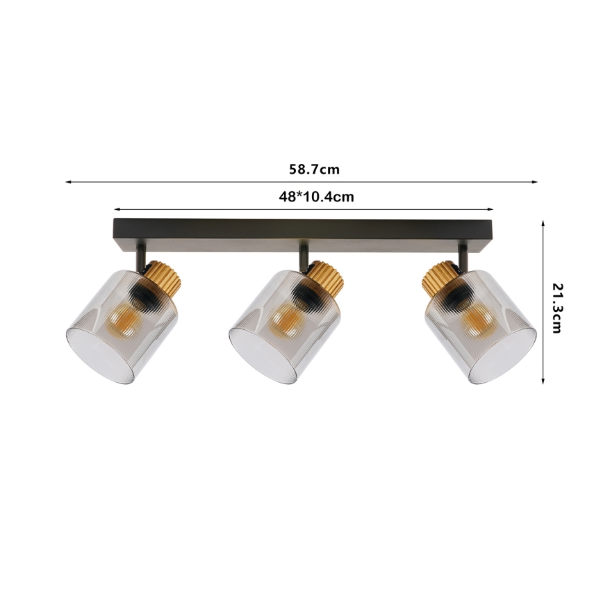 Brilagi - suunavalgusti HYGGE 2xE14/15W/230V must/suitsune
