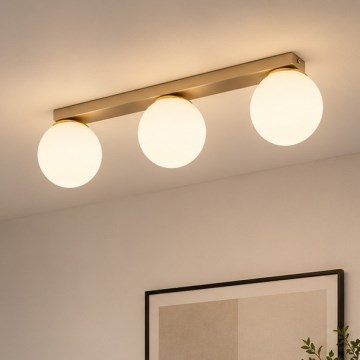 Brilagi - suunavalgusti MILO 3xE27/60W/230V beež/kuldne