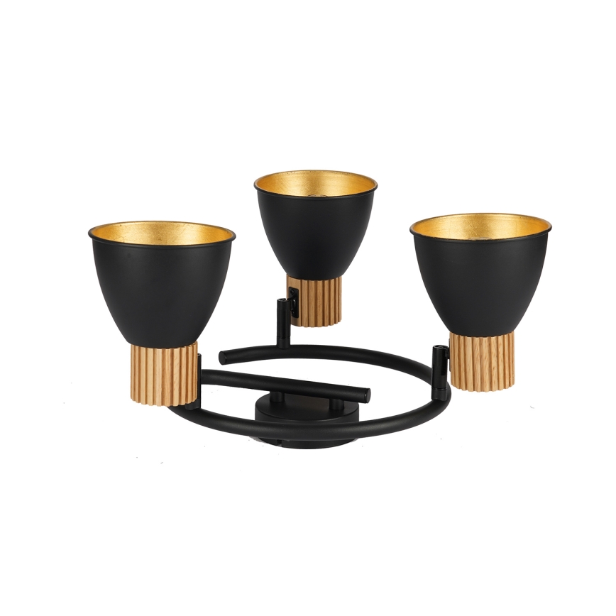 Brilagi - suunavalgusti ODENSE 3xE14/10W/230V kummipuit/must