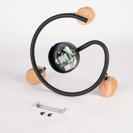 Brilagi - suunavalgusti ODENSE 3xE14/10W/230V kummipuit/must