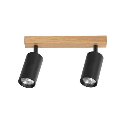 Brilagi - suunavalgusti SELE 2xGU10/30W/230V must/tamme viimistlus