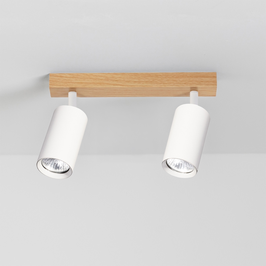 Brilagi - suunavalgusti SELE 2xGU10/30W/230V valge/tamme dekor