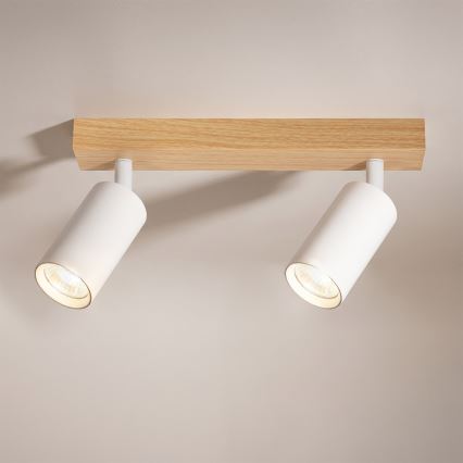 Brilagi - suunavalgusti SELE 2xGU10/30W/230V valge/tamme dekor