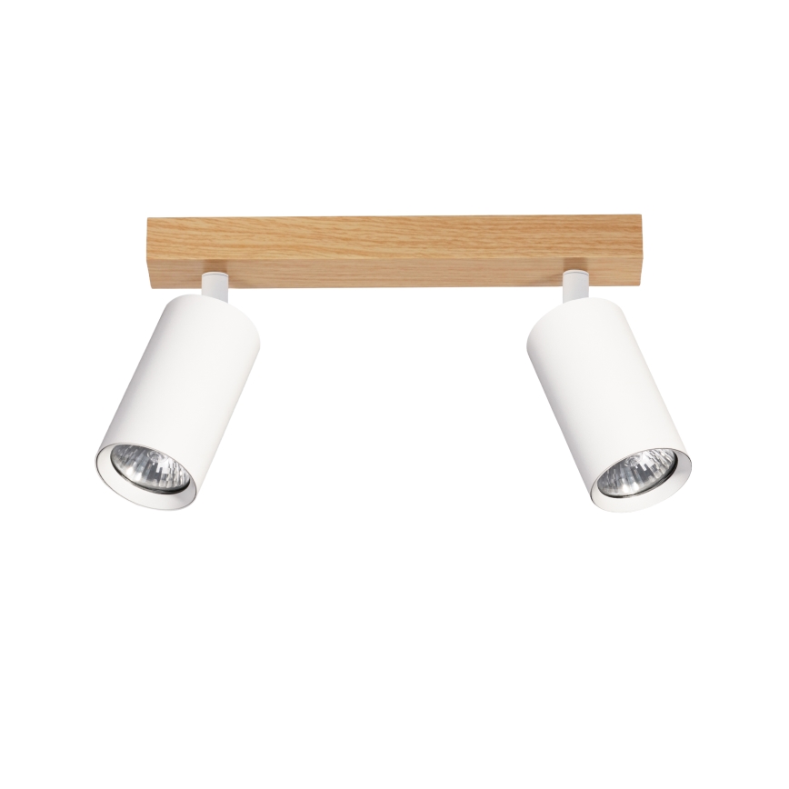 Brilagi - suunavalgusti SELE 2xGU10/30W/230V valge/tamme dekor