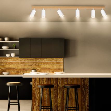 Brilagi - Suunavalgusti SELE 6xGU10/30W/230V valge/tamme dekoor