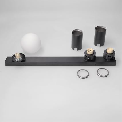 Brilagi - Suunavalgusti SELE BALL 2xGU10/30W/230V + 1xG9/10W must
