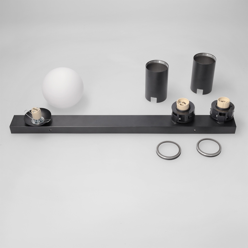 Brilagi - Suunavalgusti SELE BALL 2xGU10/30W/230V + 1xG9/10W must