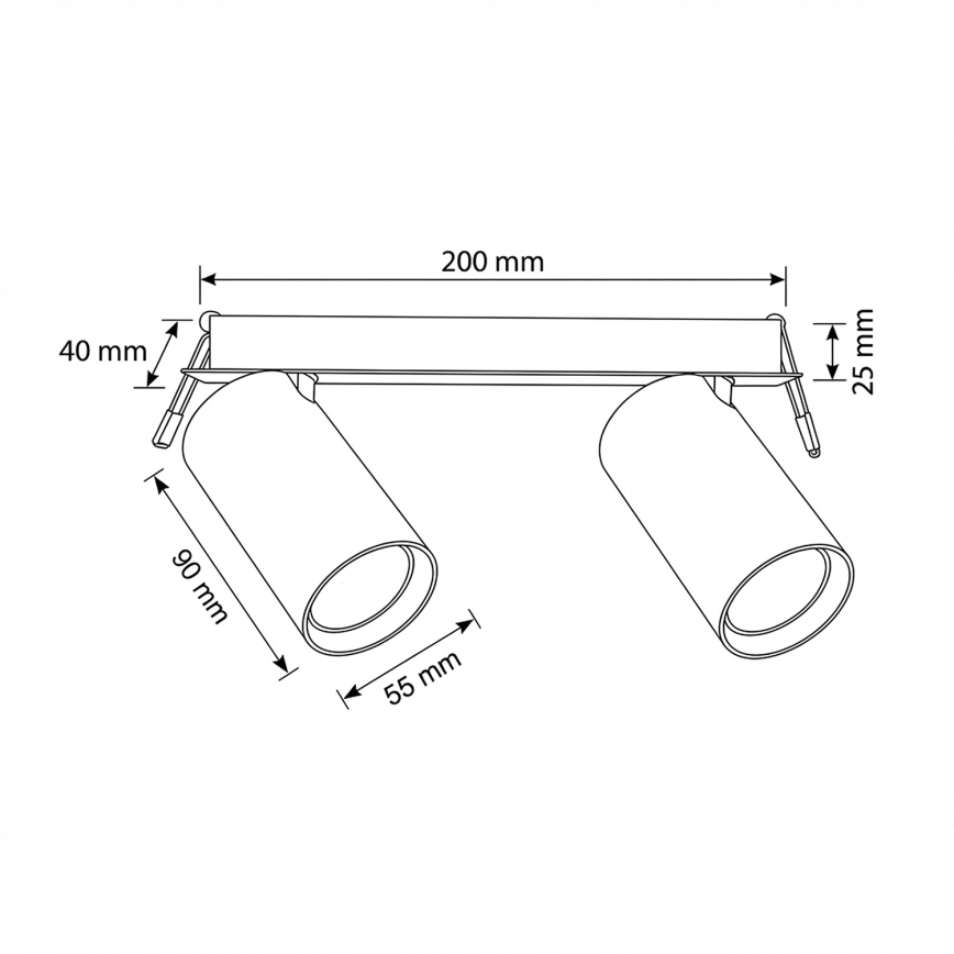Brilagi - Süvistatav laevalgusti SELE 2xGU10/30W/230V valge
