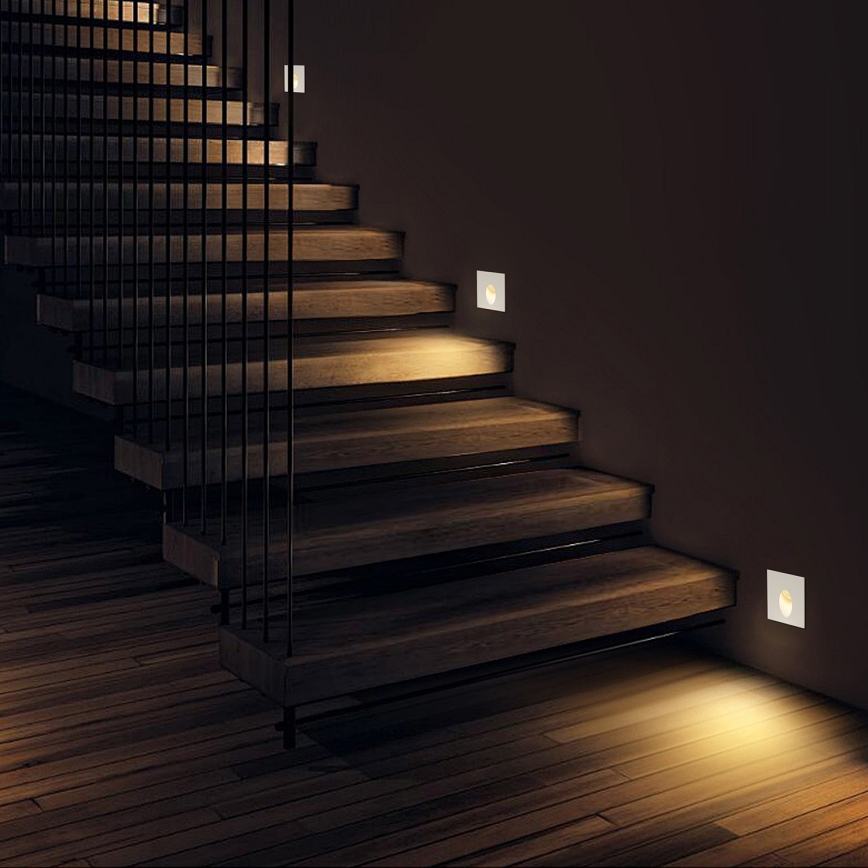 Brilagi - süvistatav LED-välisvalgusti STAIRDOT LED/2W/230V, valge, IP65, ruudukujuline