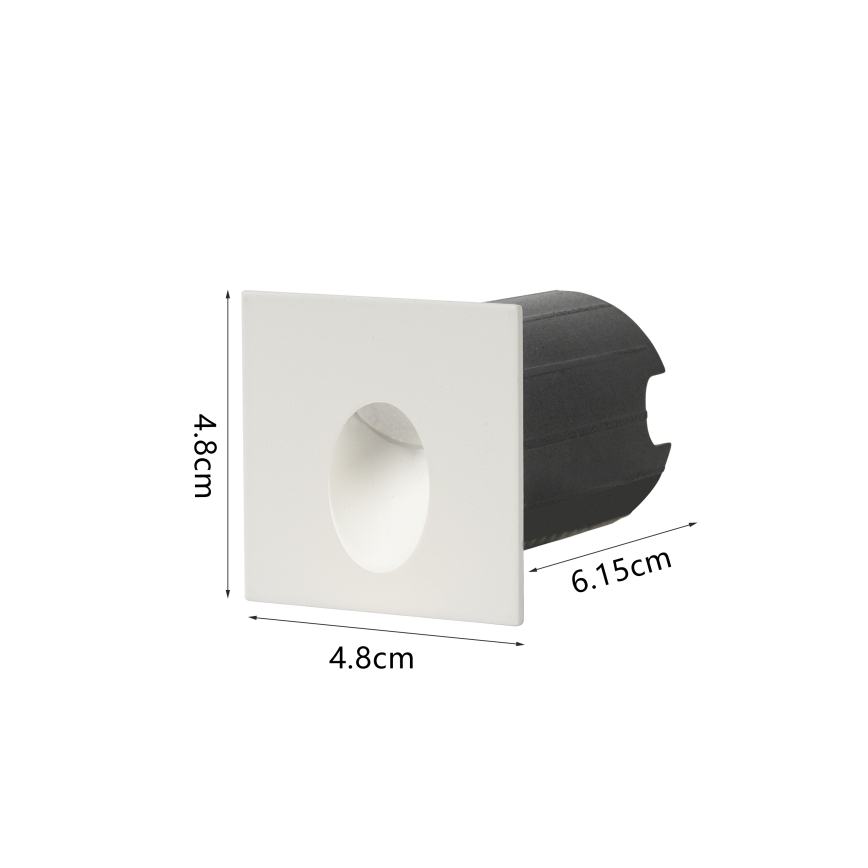 Brilagi - süvistatav LED-välisvalgusti STAIRDOT LED/2W/230V, valge, IP65, ruudukujuline