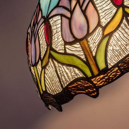 Brilagi - Tiffany-stiilis rippvalgusti ahelaga LORAS 2xE27/60W/230V