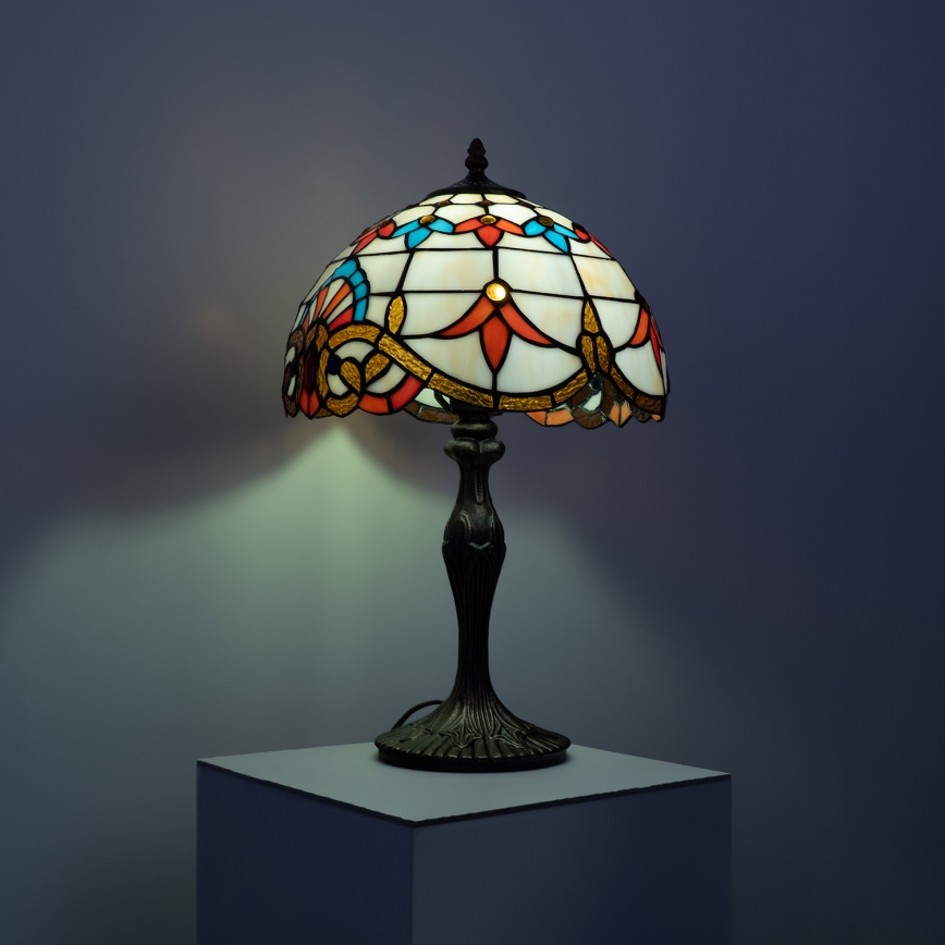 Brilagi - Tiffany-stiilis vitraažist laualamp MIRABELLA 1xE27/60W/230V