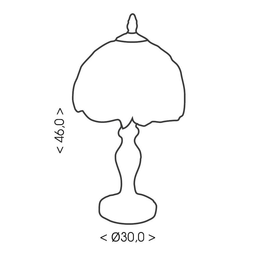 Brilagi - Tiffany-stiilis vitraažist laualamp MIRABELLA 1xE27/60W/230V