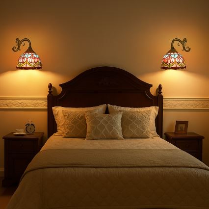 Brilagi - Tiffany-stiilis vitraažist seinavalgusti LORAS 1xE27/40W/230V