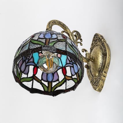 Brilagi - Tiffany-stiilis vitraažist seinavalgusti LORAS 1xE27/40W/230V