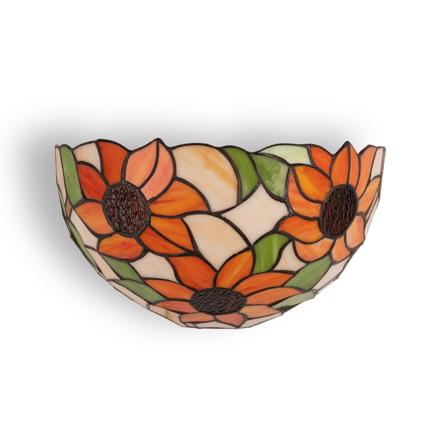 Brilagi - Tiffany-stiilis vitraažist seinavalgusti SUNFLOWER 1xE14/40W/230V