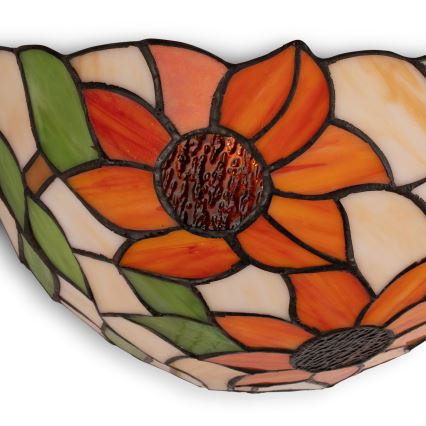 Brilagi - Tiffany-stiilis vitraažist seinavalgusti SUNFLOWER 1xE14/40W/230V