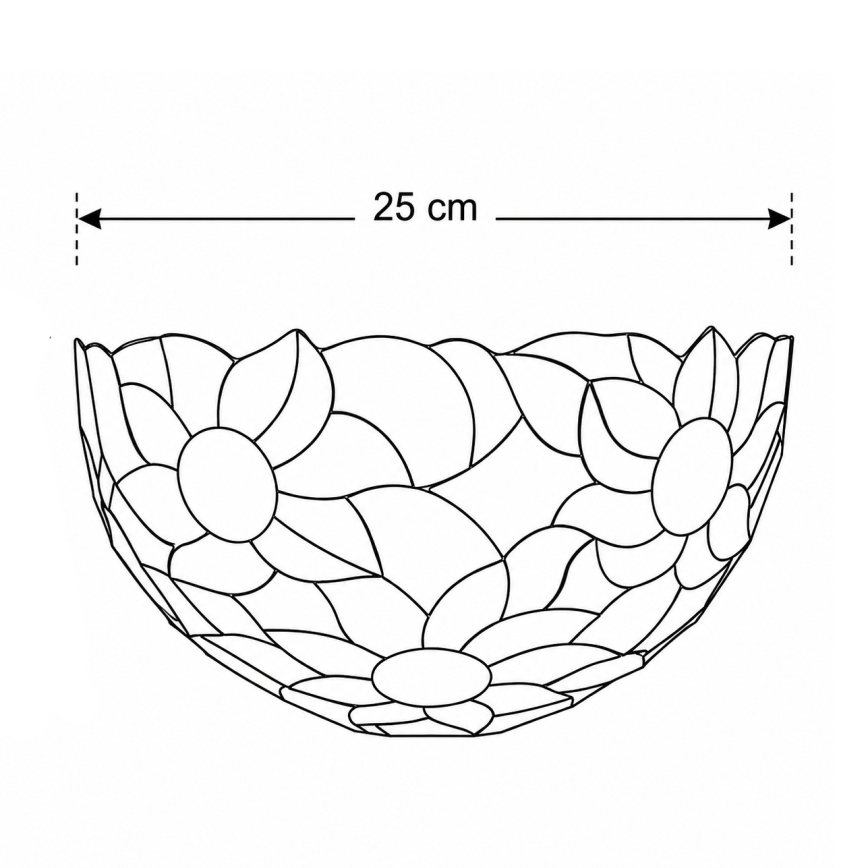 Brilagi - Tiffany-stiilis vitraažist seinavalgusti SUNFLOWER 1xE14/40W/230V
