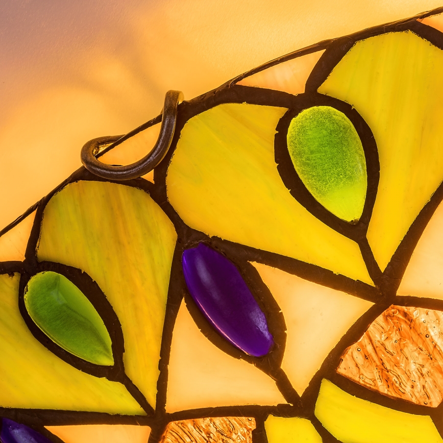 Brilagi - Tiffany-stiilis vitraažlaelamp MARGARET 2xE27/60W/230V, läbimõõt 40 cm