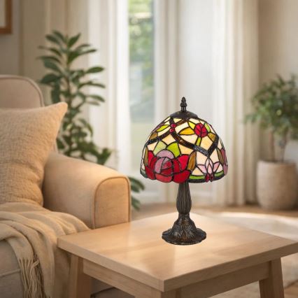 Brilagi - Tiffany-stiilis vitraažlaualamp GARLAN 1xE14/40W/230V