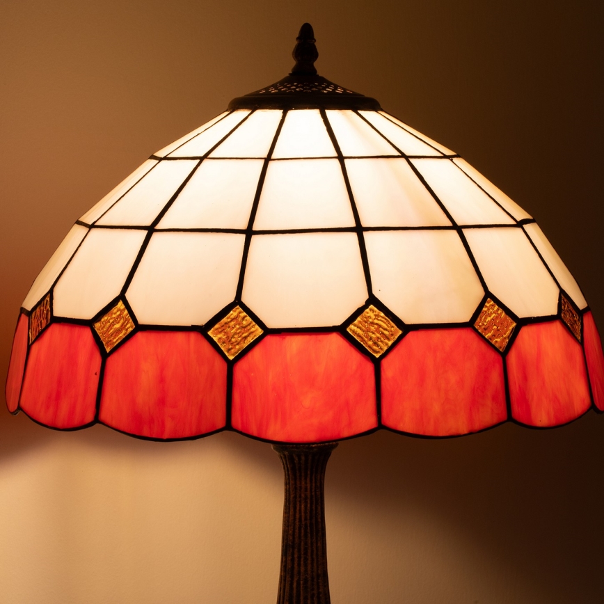Brilagi - Tiffany-stiilis vitraažlaualamp SIENNA 2xE27/60W/230V