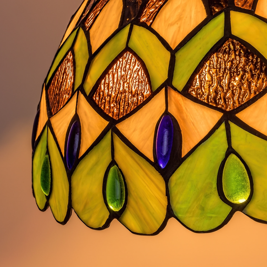 Brilagi - Tiffany-stiilis vitraažlühter ketiga MARGARET 2xE27/60W/230V