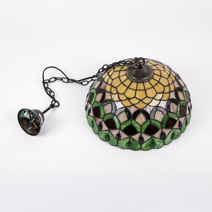 Brilagi - Tiffany-stiilis vitraažlühter ketiga MARGARET 2xE27/60W/230V