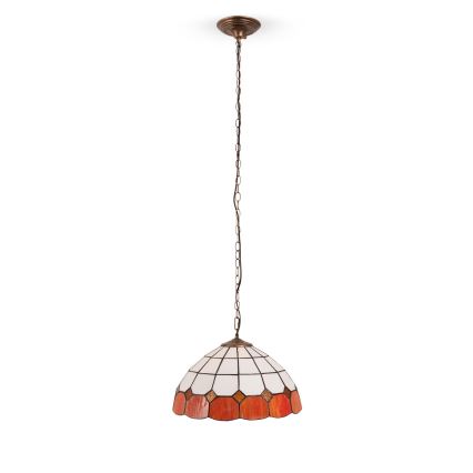 Brilagi - Tiffany-stiilis vitraažlühter ketiga SIENNA 1xE27/60W/230V läbimõõt 40 cm