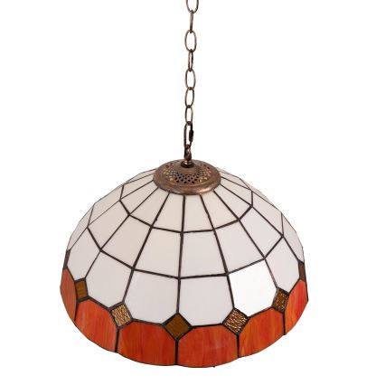 Brilagi - Tiffany-stiilis vitraažlühter ketiga SIENNA 1xE27/60W/230V läbimõõt 40 cm