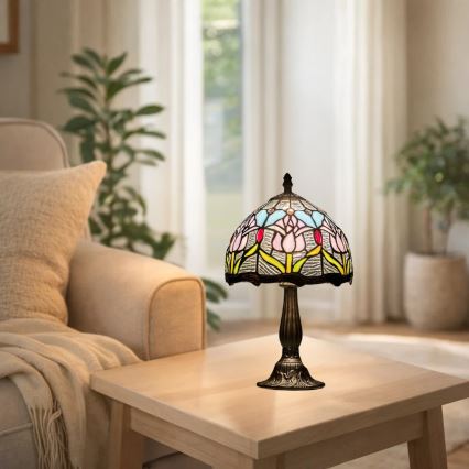 Brilagi - Tiffany vitraaž-laualamp LORAS 1xE14/40W/230V