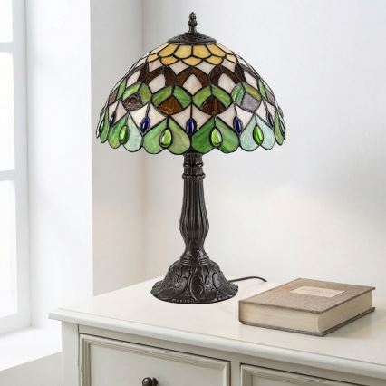 Brilagi - Tiffany-vitraaž laualamp MARGARET 1xE27/40W/230V